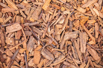 Wood chips for garden landscaping