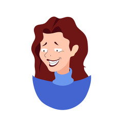Vector woman face
