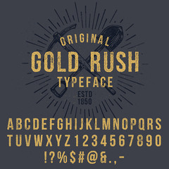 Vector handmade font. Latin alphabet letters and numbers