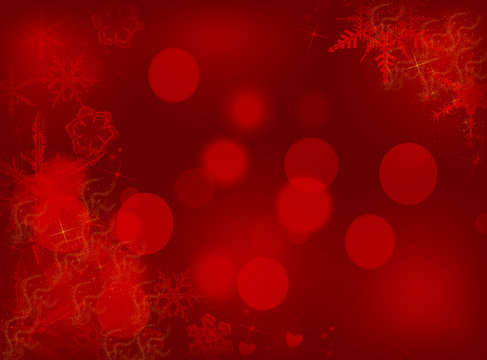 Red winter background. Christmas background. New year background 