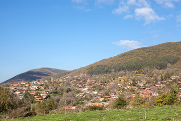 Fototapeta na wymiar View of Zheravna (Jeravna). The village is an architectural reserve of Bulgarian National Revival period (18th and 19th century)