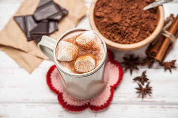 Cocoa drink with marshmallows