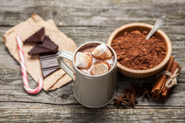 Cocoa drink with marshmallows