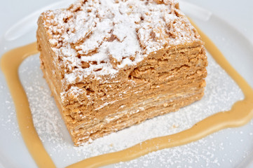 Cake Napoleon closeup 