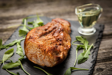 Delicious baked pork