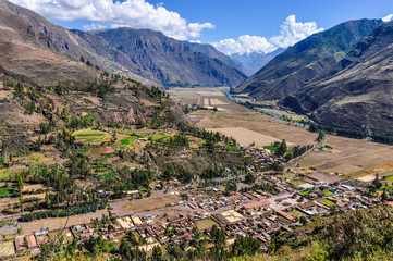 Fototapeta na wymiar View from the top Sacred Valley, Peru