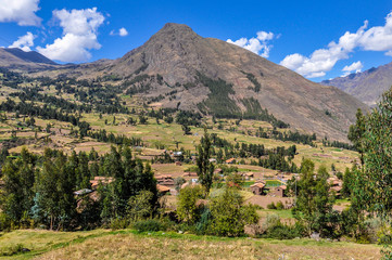 Fototapeta premium View from the top Sacred Valley, Peru