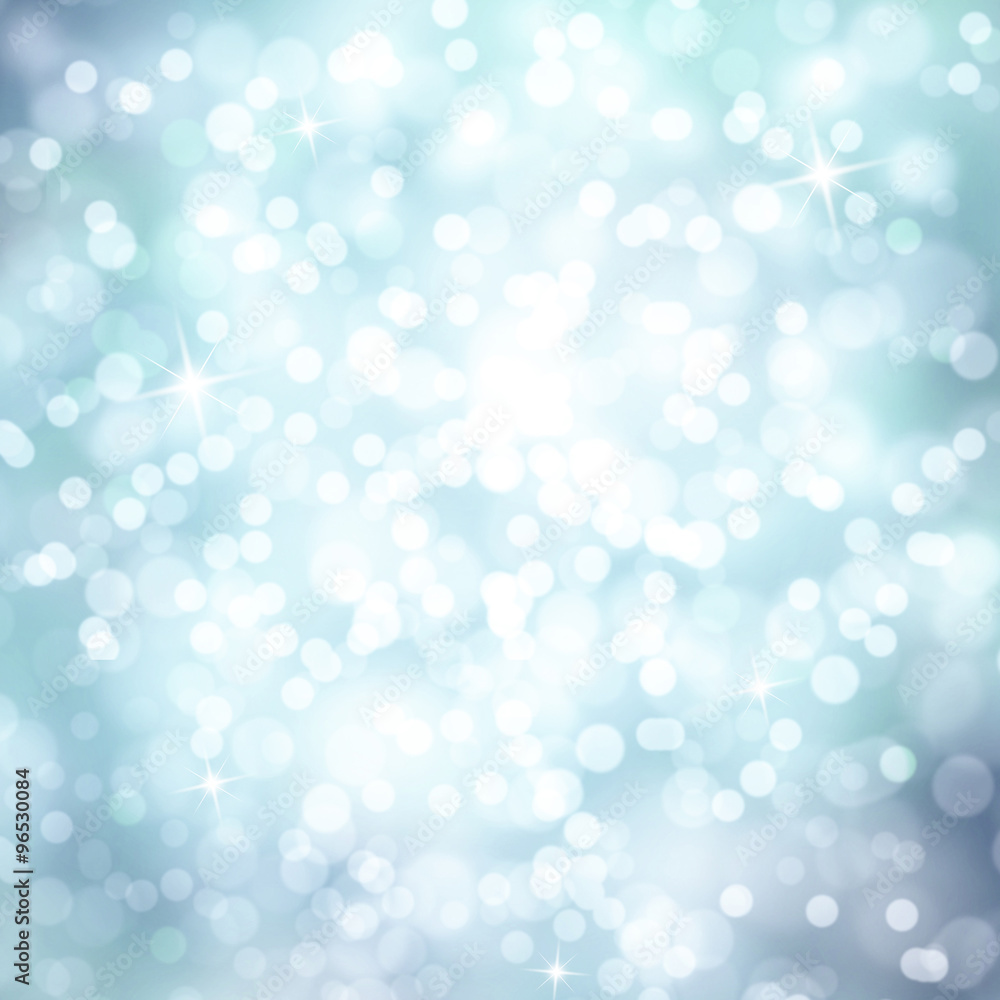 Poster bright shiny cyan color abstract bokeh circle shape copy space background with sparkle. beautiful ne