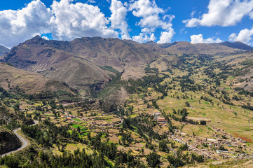 Fototapeta na wymiar View from Pisac Sacred Valley, Peru