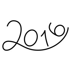 Happy new year 2016 text design