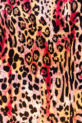 texture of print fabric stripes leopard