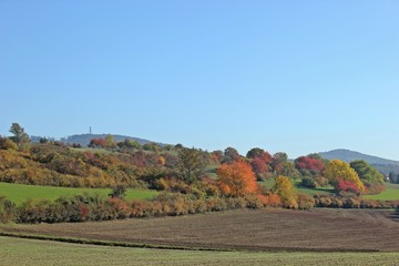 Streuobstwiese in Nordhessen im Herbst 
