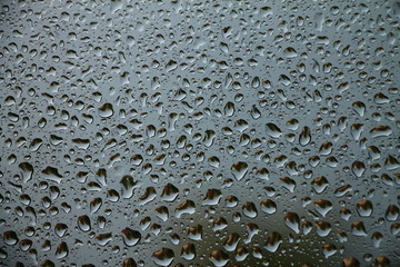 Rain drops on window 