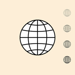 Vector icon of abstract globe