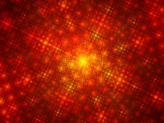Fototapeta premium Fiery glowing fractal grid