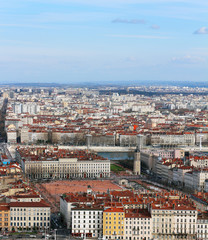 Fototapeta na wymiar Lyon - vue depuis Fourvière