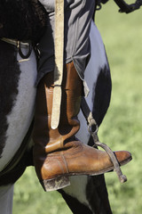 bota de cuero gaucho argentino
