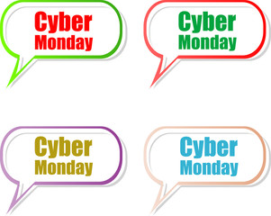 Cyber monday sale. Big sale banner. Sale and discounts. Vector illustration