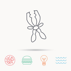 Terminal electrical icon. Charging the battery.