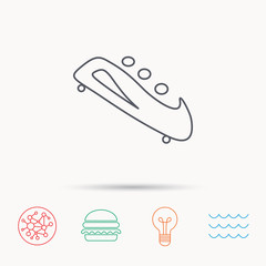 Bobsleigh icon. Three-seater bobsled sign.