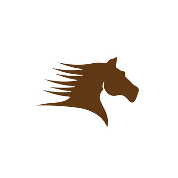 Vector sign brown horse