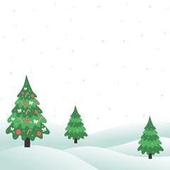 winter with christmas trees