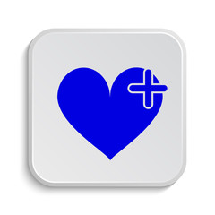 Obraz premium Heart with cross icon