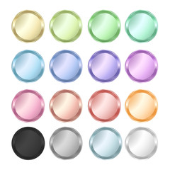 vector set of colorful glossy colored buttons