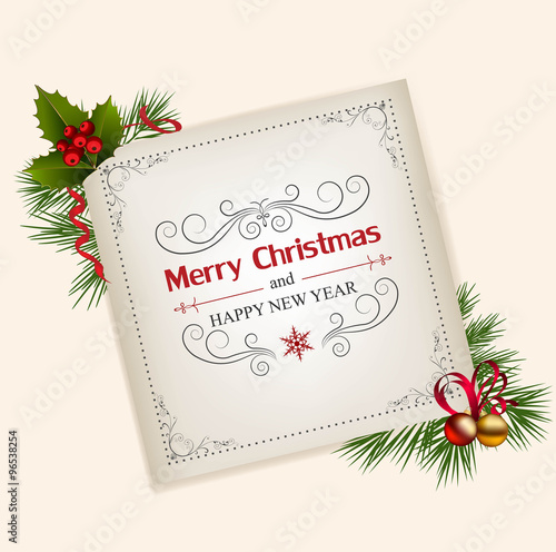 &quot;Christmas And New Year Greeting Card&quot; Stock image and royalty-free