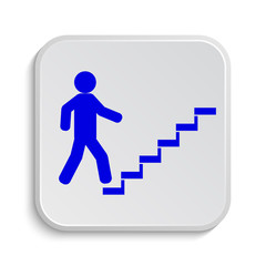 Businessman on stairs - success icon
