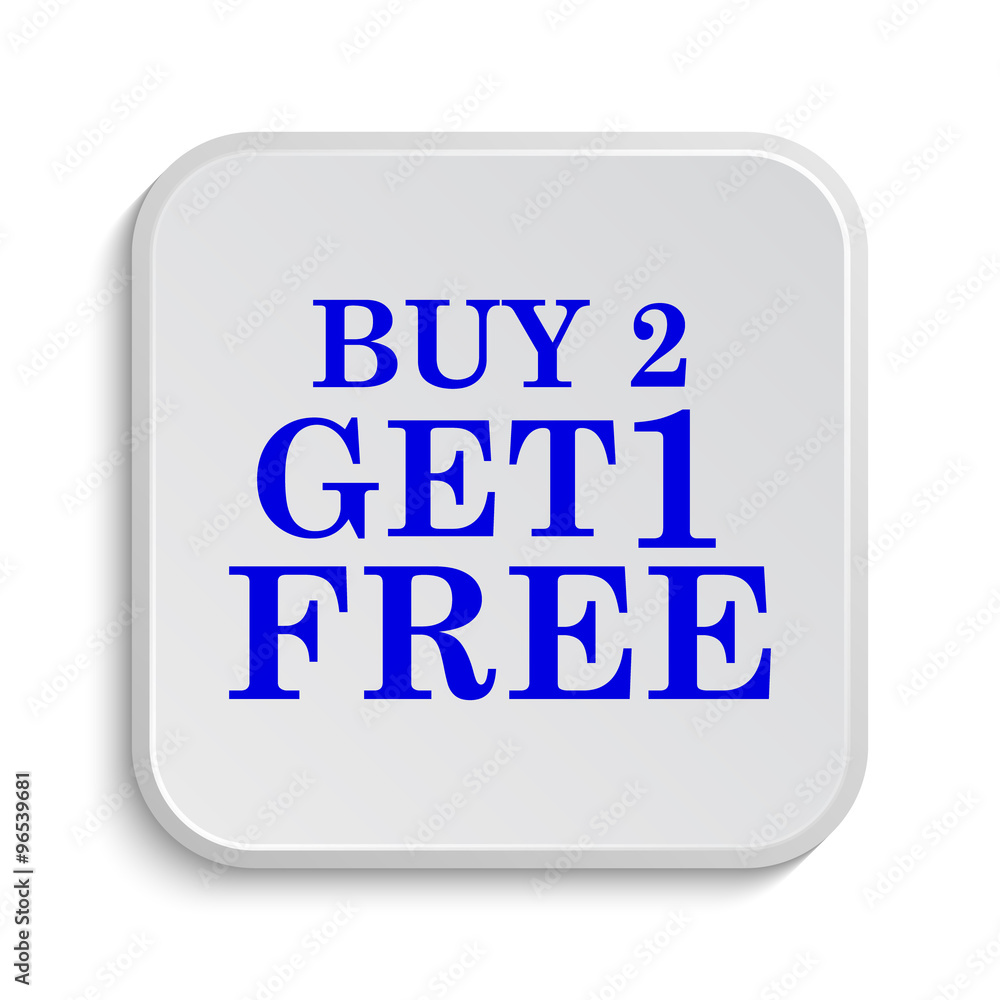 Wall mural buy 2 get 1 free offer icon