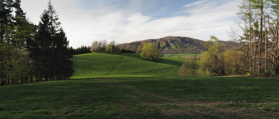 Cerveny kamen hill in Moravskoslezske Beskydy mountains