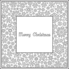 Christmas frame from snowflakes for a card vector. Pattern for c