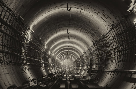 Subway tunnel vintage effect