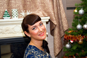 Portrait of a young beautiful smiling woman.