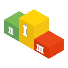 Winners podium isometric icon