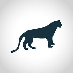 Tiger black silhouette