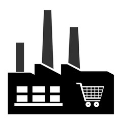 Naklejka premium Caddie dans une usine