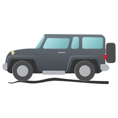 Sport utility vehicle. Cartoon illustration