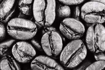 Coffee roasted  background closeup, dramatic light