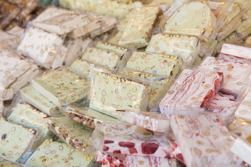 Nougat is a typical sweet Italian handcrafted in the tradition