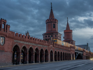 View of the Oberbaumbruecke at the sunset in Berlin - 3
