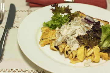 Omelette with mushrooms