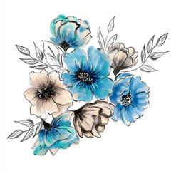 Watercolor Flower Illustration
