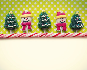Christmas background with candies