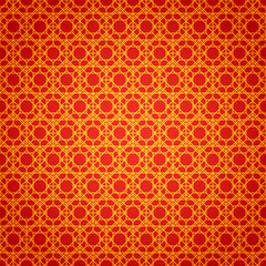 Gold and red geometric national chinese seamless pattern. Wrapping paper. Scrapbook paper. Chinese new year 2016. Beautiful  vector illustration. Line background. Stylish graphic texture