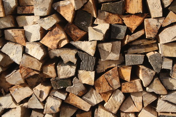 Holz, Kaminholz, stapeln