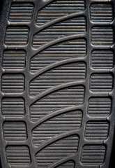 a ribbed rubber surface in the form of the human foot to avoid slippery