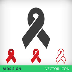 aids flat vector symbol icons different styles set 