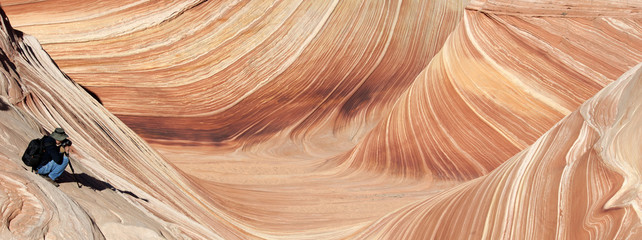 Photographer in Paria canyon, Utah